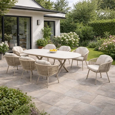 Hidcote 8 Seat Oval Extending Dining Set