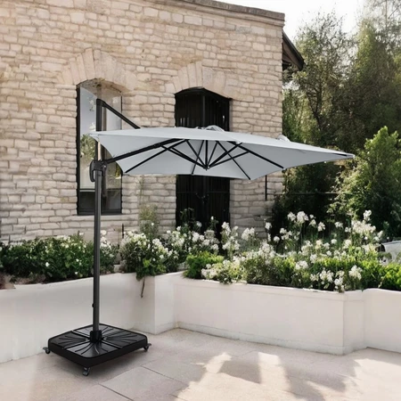 Diamond Cantilever Parasol Ash Grey 2.5x2.5m